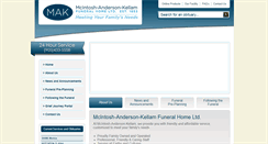 Desktop Screenshot of makfuneralhome.com